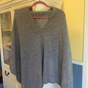 Wool/cashmere Poncho